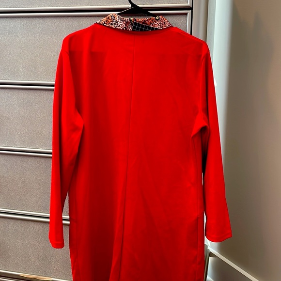 Orange Red Blazer dress size 3XL - Picture 3 of 5